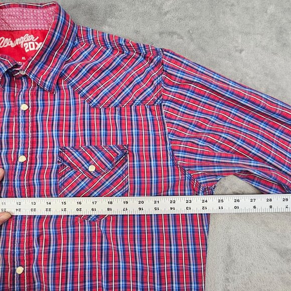 Wrangler 20X Shirt Men's XL Multicolor Plaid Pearl Snap Cowboy Western Rodeo‎ - Picture 6 of 12